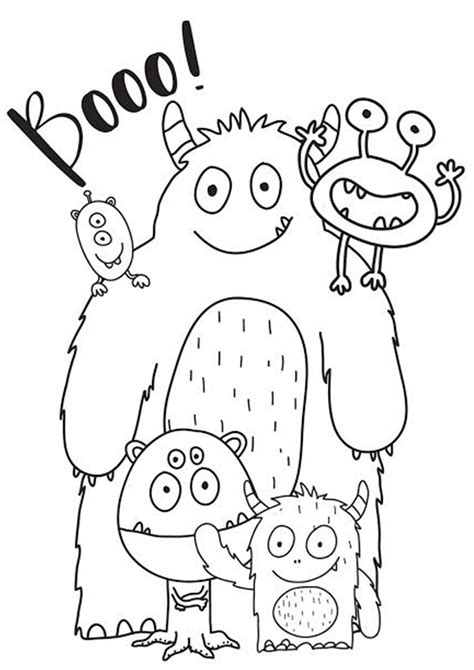 Monster Coloring Pages Printable